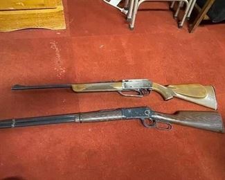 Pellet guns.  Daisy model 881 and Daisy model 1894.  