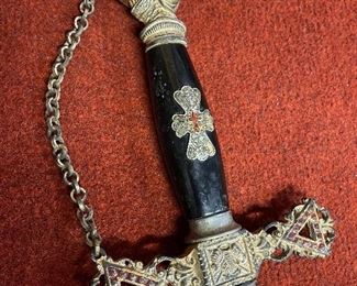 Antique Masonic Knights Templar Sword and scabbard by The Henderson-Ames Co. - Kalamazoo, MI.