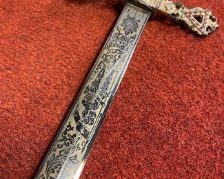 Antique Masonic Knights Templar Sword by The Henderson-Ames Co. - Kalamazoo, MI. 