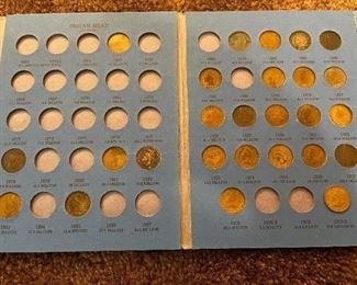 Book with Indian Head Cents.