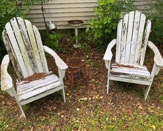 Yard Decor:
Adirondack Chairs: Sit back and relax, sort of....