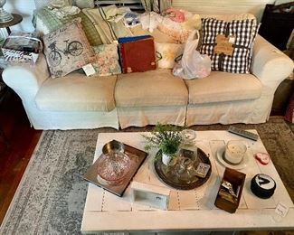 Upholstered Rolled Arm Sofa