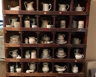 Large Rustic Cubby  Organizer