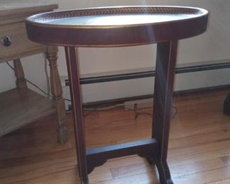 Exquisite accent table with monkey design (alternate view)