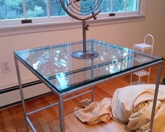 Accent table and sculpture