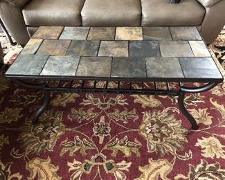 Slate tile coffee table. Part of three-piece set. Each sold separately. $150