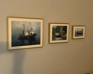 Hand-painted original signed paintings-set of three. $225/set