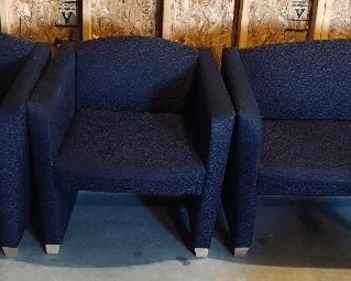 Set of thre: sofa and two chairs $250