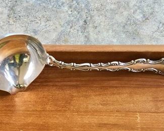 $125 Sterling silver Hallmarked dated 1887 Ladle or large serving spoon.  9.5"L