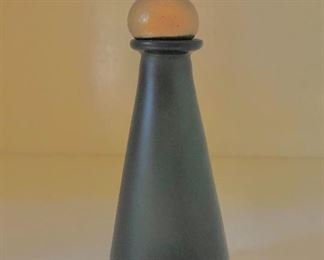 $25 LUNA glass vase with stopper.  4.75" H, 2" diam. 