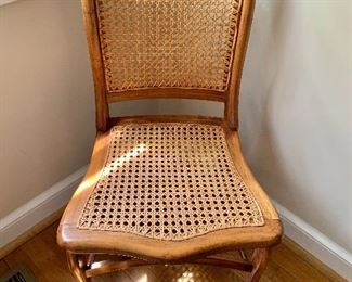 $120 - Vintage cane chair - 32.5" H, 17.5" W, 16.5" D, seat height 16.75"