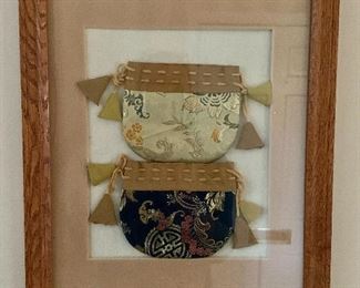 $75 Silk purses framed #2 15.75" H x 12.5" W. 