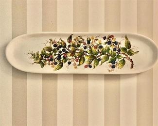 $95 Blackberry and raspberry serving platter or wall decor 32" L, 8.75" W. 