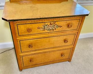 $150 - Vintage, painted chest of drawers - AS IS. 34" H, 36.5" W, 21" D. 