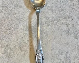 $195 Extra long spoon with Edinburgh hallmarks 19th C.  12"L