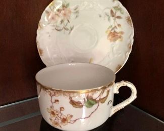 $20  CH Field Limoges cup and saucer and stand 