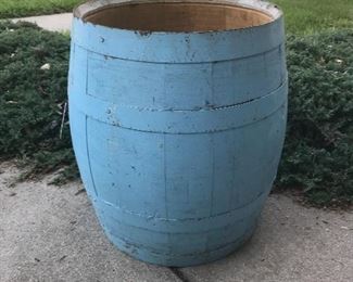 Blue Painted Barrel