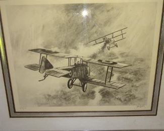 John Kelly lithograph on paper the Red Baron
