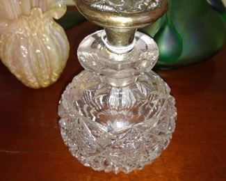 Antique perfume with sterling top