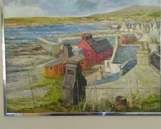 James Selby,  Scotland artist "fish smoking sheds at Sandend"