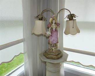 Antique figural lamp