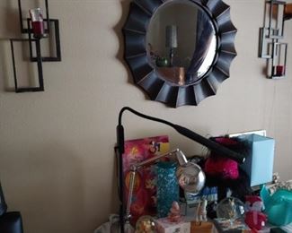 Mirror and candle holders