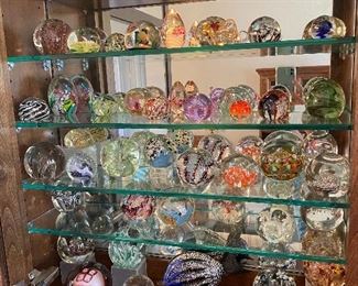 large collection of gorgeous paperweights