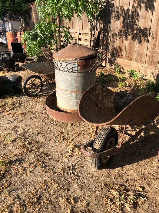 Unusually large poultry feeder.  Just imagine what a great planter or even a water fountain you could make!