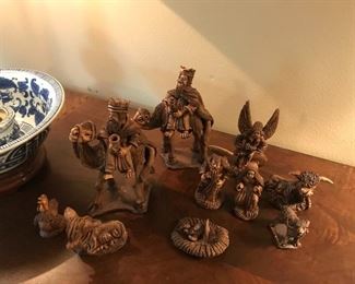 Peru grotesque nativity set