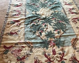 Tapestry monkey rug