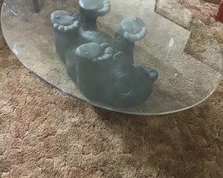 Sculptured Bear Coffee Table