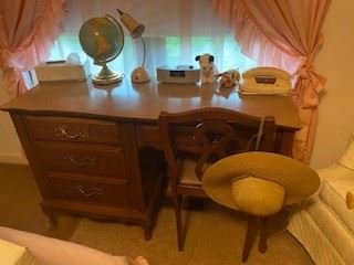 French provincial desk and chair