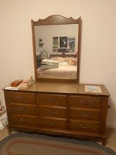 French provincial dresser with mirror
