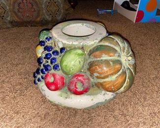 Mexican Ceramic Handpainted Fruit Centerpiece