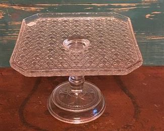 Cut Glass Cake Plate