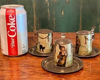 Mini Stein with Plate - set of 3