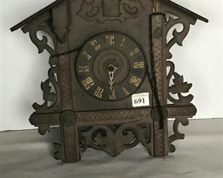 https://www.ebay.com/itm/114794727555	CC7014 German Wooden Cuckoo Clock *INCOMPLETE* (without weights) Uship or Local 
