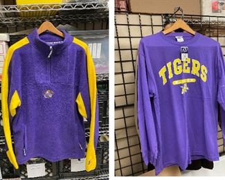 https://www.ebay.com/itm/114806438485	TM9413 Starter LSU Tigers Sweatshirt Jacket and Tshire Local Pickup

