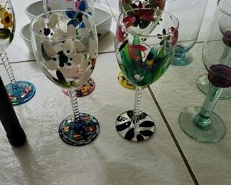 Handprints glassware 
