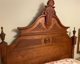 Matching  antique bed headboard