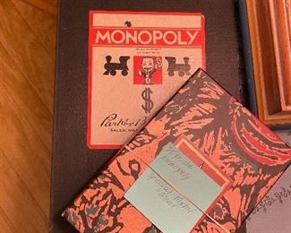 Vintage 75 year-old Monopoly board game