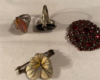 1900s - 1930s rings and pins
