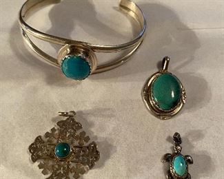 Sterling and turquoise