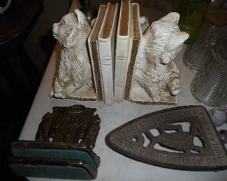 Bookends and Iron Holder