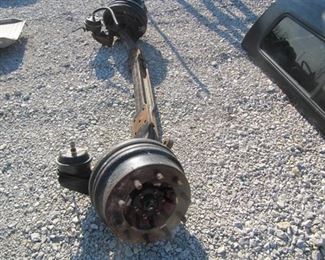 12,000 LB TRUCK FRONT AXLE WITH HUBS AND DRUMS -EXCELLENT CONDITION