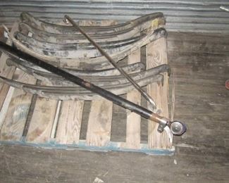 Pallet of New Truck Trailer Leaf Springs and New Tie Rod Assembly for 12,000 Lb Front Axles