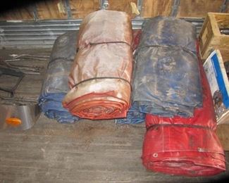 Lot of Approx 5 Trailer Tarps - For Semi Truck and Trailer