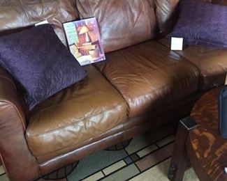 Fab Lane leather couch-has matching love seat-perfect Bungalow furniture