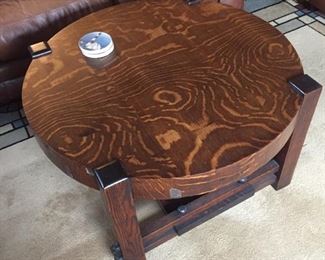 authentic round oak Craftsman table