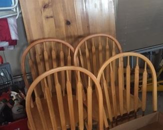 4 chairs and table from Ballard Bookshelf--nice wood